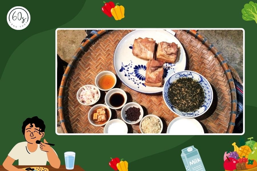 Nên lựa chọn loại thịt ba chỉ nhiều mỡ để món khâu nhục được mềm mại