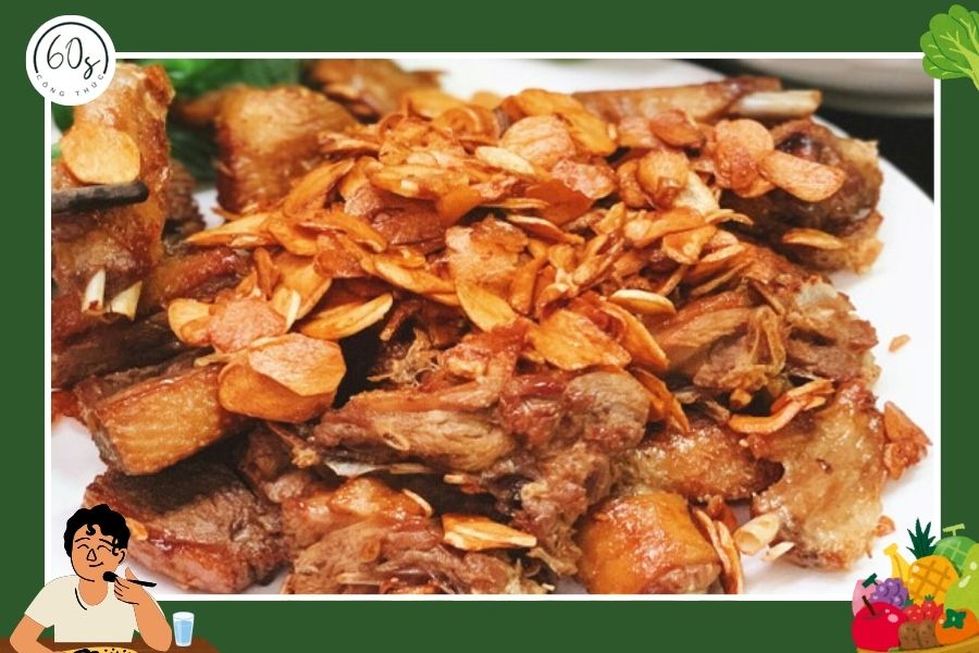 xào lại sơ sơ ngan với tỏi một lần nữa